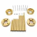 Set of 4 pcs. Brass crawler axle weights and 10 pcs. links for Absima CR3.4 Khamba